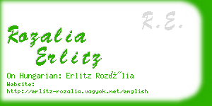 rozalia erlitz business card
